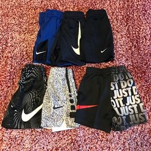6 Nike and 1 UA basketball shorts- 2T